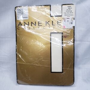 Ann Taylor Ivory Control Top Pantyhose Ultra Sheer Size D